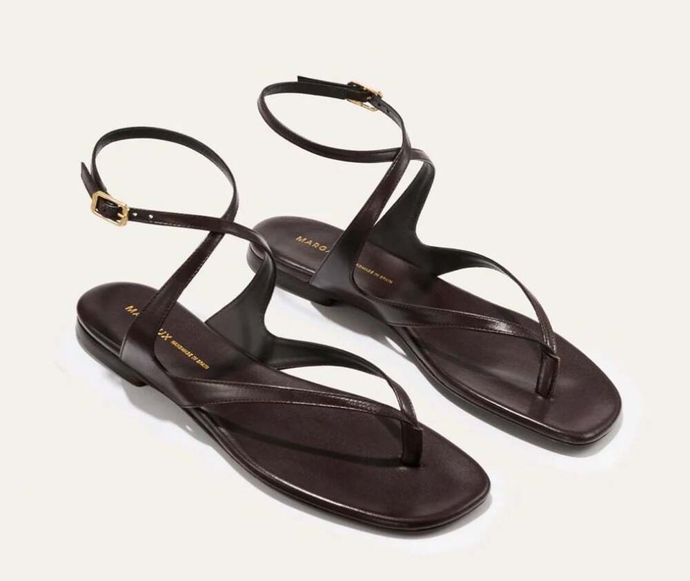 Margaux The Palermo Wrap Sandal Espresso Nappa Leather